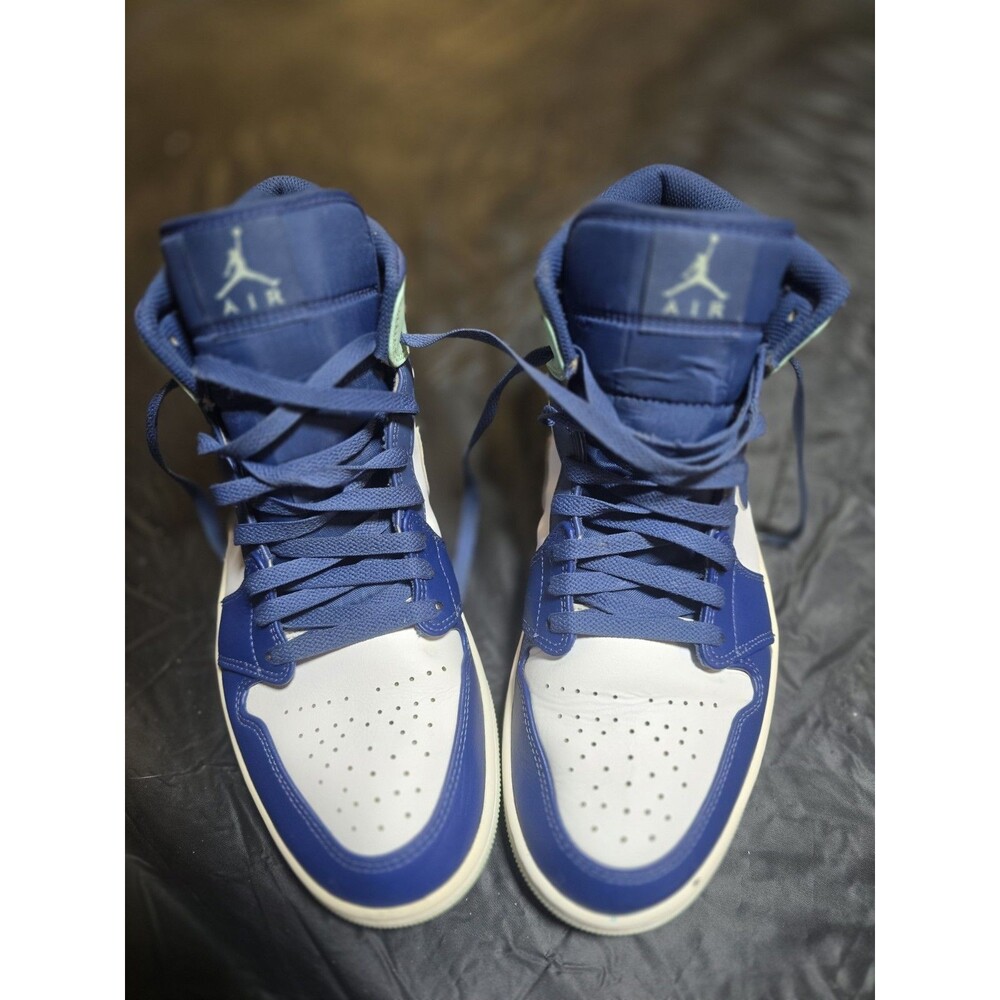 Nike Air Jordan 1 Mid Mystic Navy Mint Foam White 554724 413 Men's Size 11
